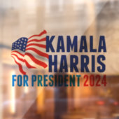 Kamala Harris voor President 2024 Raamsticker (Vel 2)