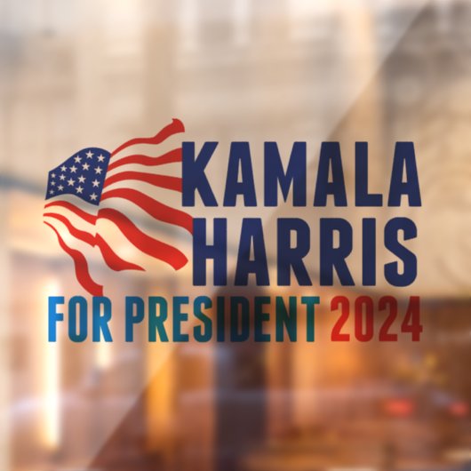 Kamala Harris voor President 2024 Raamsticker (Vel 2)