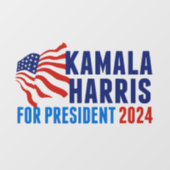 Kamala Harris voor President 2024 Raamsticker (Vel)