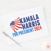 Kamala Harris voor President 2024 Rechthoekige Sticker (Envelop)