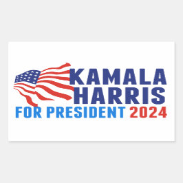 Kamala Harris voor President 2024 Rechthoekige Sticker