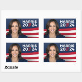 Kamala Harris voor President 2024 Rechthoekige Sticker (Vel)