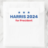 Kamala Harris voor President 2024 Rechthoekige Sticker (Tas)