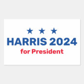 Kamala Harris voor President 2024 Rechthoekige Sticker (Voorkant)