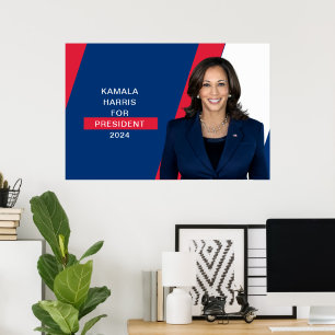 Kamala Harris voor President 2024 Red White & Blue Poster