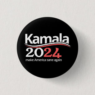 Kamala Harris voor President 2024 Ronde Button 3,2 Cm