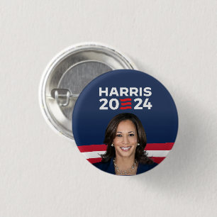 Kamala Harris voor President 2024 Ronde Button 3,2 Cm