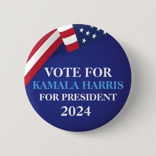 Kamala Harris voor President 2024 Ronde Button 5,7 Cm (Voorkant)