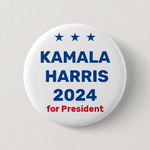 Kamala Harris voor President 2024 Ronde Button 5,7 Cm