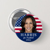 Kamala Harris voor President 2024 Ronde Button 5,7 Cm (Voorkant /achterkant)