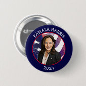 Kamala Harris voor President 2024 Ronde Button 5,7 Cm (Voorkant /achterkant)