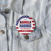 Kamala Harris voor President 2024 Ronde Button 7,6 Cm (In situ)
