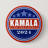 Kamala Harris voor President 2024 Ronde Button 7,6 Cm (Voorkant)