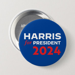 Kamala Harris voor President 2024 Ronde Button 7,6 Cm