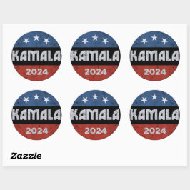 Kamala Harris voor President 2024 Ronde Sticker