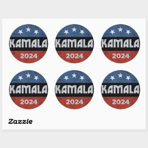 Kamala Harris voor President 2024 Ronde Sticker