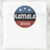 Kamala Harris voor President 2024 Ronde Sticker (Tas)