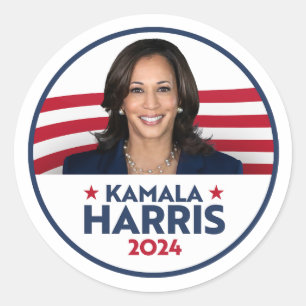 Kamala Harris voor President 2024 Ronde Sticker
