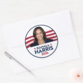 Kamala Harris voor President 2024 Ronde Sticker (Envelop)