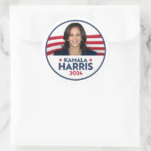 Kamala Harris voor President 2024 Ronde Sticker (Tas)