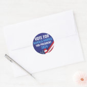Kamala Harris voor President 2024 Ronde Sticker (Envelop)