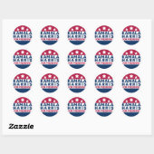Kamala Harris voor President 2024 Ronde Sticker (Vel)