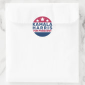 Kamala Harris voor President 2024 Ronde Sticker (Tas)