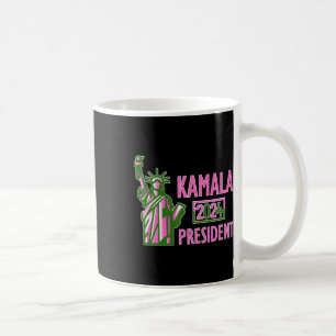 Kamala Harris voor President 2024 Roze en Groen PR Koffiemok