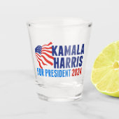 Kamala Harris voor President 2024 Shot Glas (Voorkant)