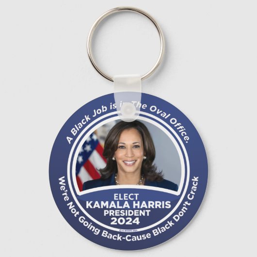 Kamala Harris voor President 2024 Sleutelhanger (Voorkant)