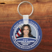 Kamala Harris voor President 2024 Sleutelhanger (Voorkant)