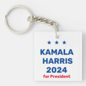 Kamala Harris voor President 2024 Sleutelhanger (voorkant)