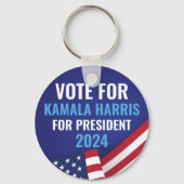 Kamala Harris voor President 2024 Sleutelhanger (Achterkant)