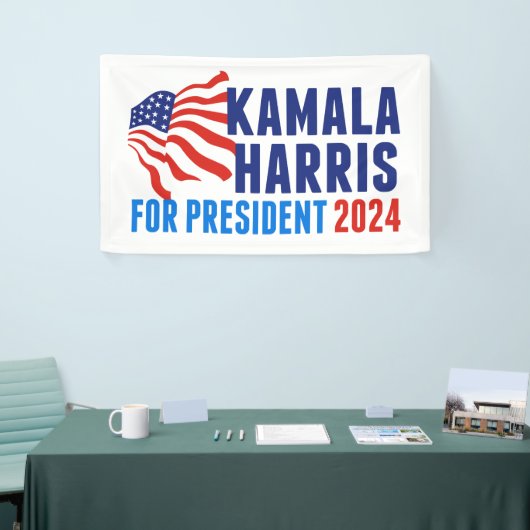 Kamala Harris voor President 2024 Spandoek (Beurs)