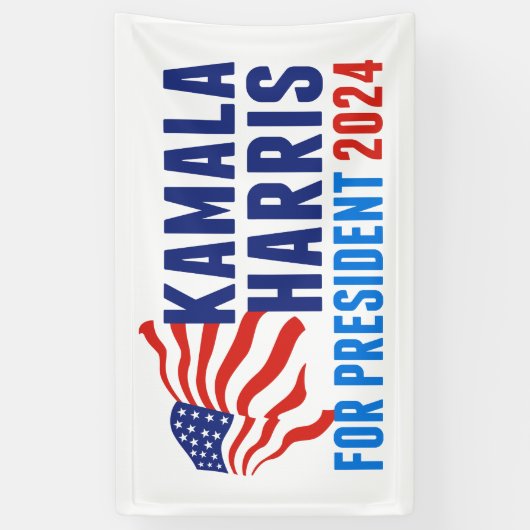 Kamala Harris voor President 2024 Spandoek (Verticaal)