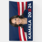 Kamala Harris voor President 2024 Spandoek (Verticaal)