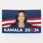 Kamala Harris voor President 2024 Spandoek (Horizontaal)