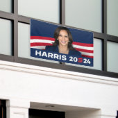 Kamala Harris voor President 2024 Spandoek (Buitenkant Gebouw)