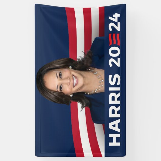 Kamala Harris voor President 2024 Spandoek (Verticaal)