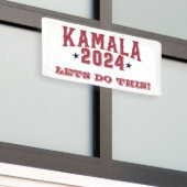 Kamala Harris voor president 2024 Spandoek (Buitenkant Gebouw)
