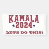 Kamala Harris voor president 2024 Spandoek (Horizontaal)