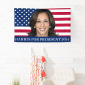 Kamala Harris voor President 2024 Spandoek (Insitu)