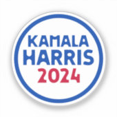 Kamala Harris voor President 2024 Sticker (Voorkant)