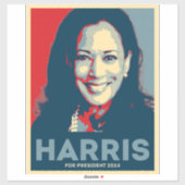 Kamala Harris voor President 2024 Sticker (Vel)