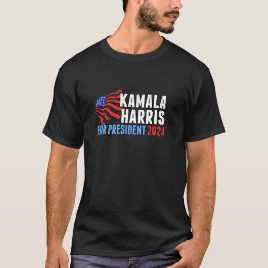 Kamala Harris voor President 2024 T-shirt (Voorkant)