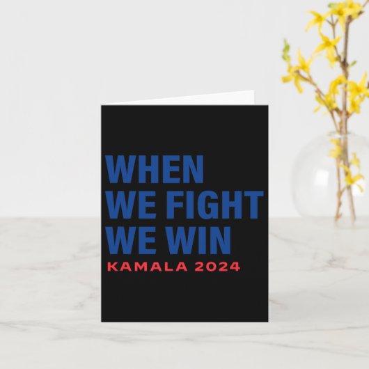Kamala Harris voor President 2024 V Kaart (Gele Bloem)