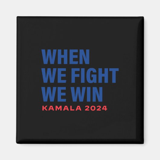 Kamala Harris voor President 2024 V Magneet (Voorkant)