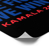 Kamala Harris voor President 2024 V Poster (Hoek)