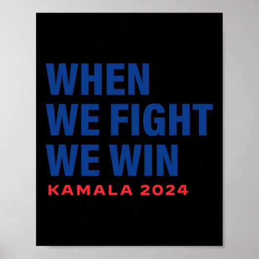 Kamala Harris voor President 2024 V Poster (Voorkant)