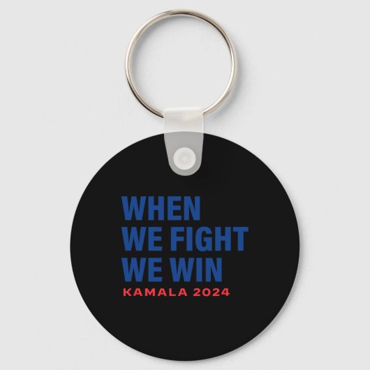 Kamala Harris voor President 2024 V Sleutelhanger (Voorkant)